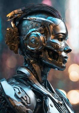 AI绘图作品赏析：赛博机器人-大作AI绘图网站